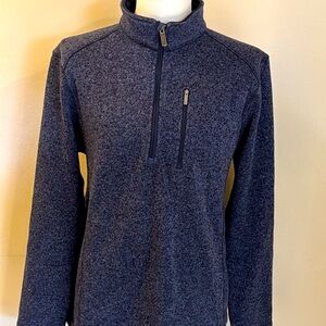 Woolrich Sweater Men's XL Blue 1/4 Zip Long Sleeve Mock